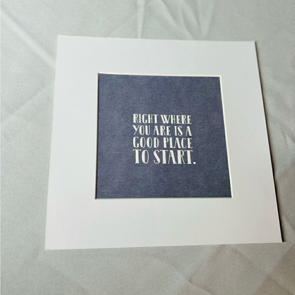 NEW! 4” x 4” Matted Motivational Sign Wall or Table Display FRAME NOT INCLUDED